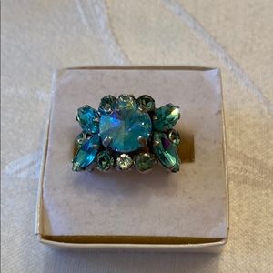 Sorrelli Blue crystal ring. Adjustable sizing